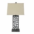 Haz Coastal Metal Based Table Lamp with Multi Mini Grotto Pattern HA3092584